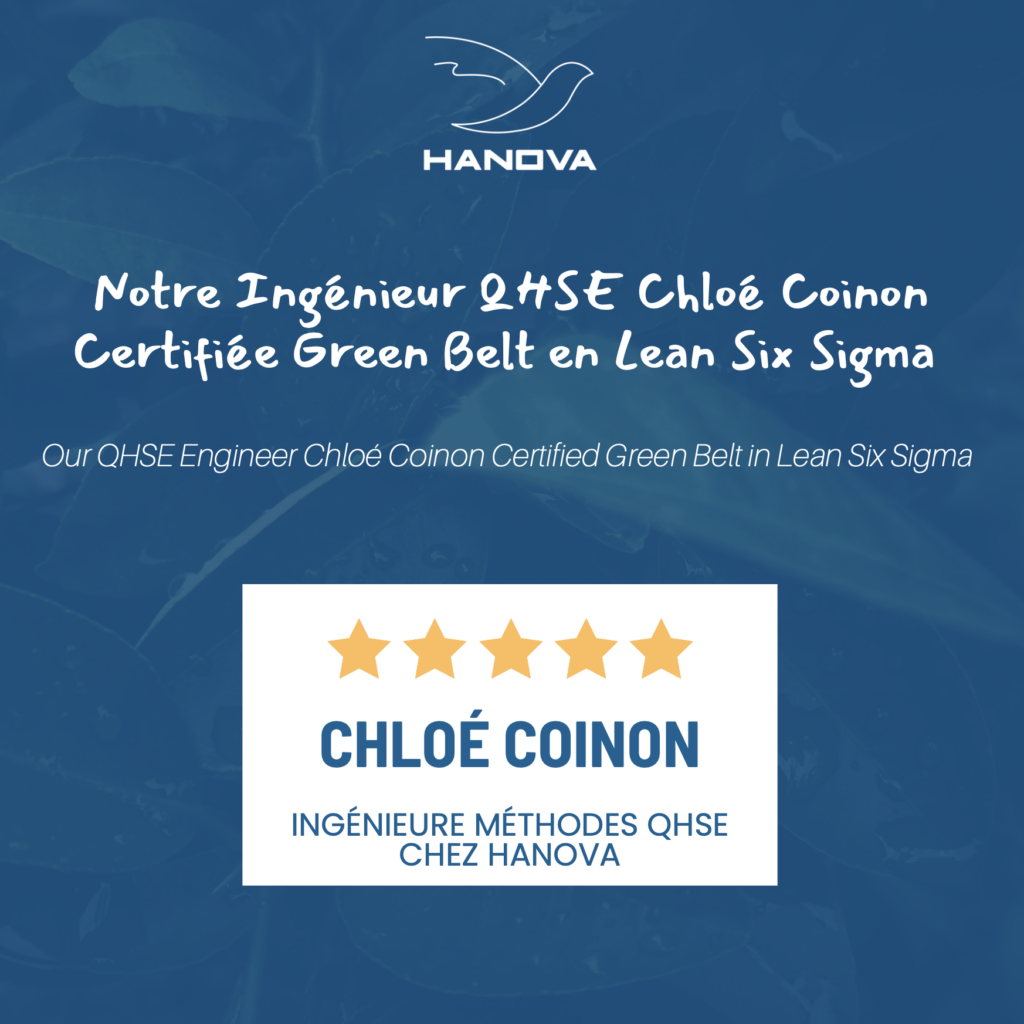 Notre Ingénieure QHSE Chloé Coinon Certifiée Green Belt en Lean Six Sigma 